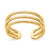 14K Polished 3 Row Toe Ring
