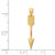 14K Polished 3D Arrow Pendant
