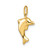 14k Polished 3-D Dolphin Pendant - GK-0C56012C-3467