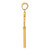 14K Polished 3D Hearts KEY TO MY HEART Key Charm