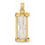 14k Polished 3-D Plastic Hourglass w/ Beads Charm