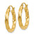14k Polished 3mm Twisted Hoop Earrings - TC-CBEE6EEA-5087