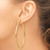 14k Polished 3x70mm Round Tube Hoop Earrings