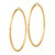 14k Polished 3x90mm Lightweight Round Tube Hoop Earrings