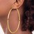 14k Polished 3x90mm Round Tube Hoop Earrings