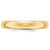 10k Yellow Gold 4mm Half Round Wedding Band Size 8