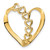 14k Polished 4-Stone Mothers Heart Slide Mounting