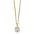 14k Polished 5.00mm Round CZ Solitaire 18 inch Necklace