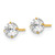 14k Polished 5.00mm Round CZ Stud Post Earrings