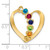 14k Polished 5-Stone Mothers Heart Slide Mounting