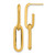 14k Polished 7mm Paperclip Link Dangle Post Earrings