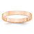 10k Rose Gold 3mm Lightweight Flat Wedding Band Size 4