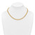 14k Polished 8mm Fancy Circle Link 18 inch Necklace