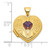 14k Polished Amethyst February Birthstone 18mm Heart Locket
