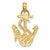 14K Polished Anchor and Rope Charm