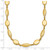14k Polished And Brushed 7.5mm Fancy Oval and Round Link 18 inch Necklace