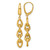 14k Polished And Brushed Chain Leverback Dangle Earrings