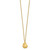 14k Polished And Brushed Curved Teardrop 16 inch Necklace Plus 2 inch Extender