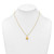 14k Polished And Brushed Curved Teardrop 16 inch Necklace Plus 2 inch Extender