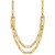14k Polished And Brushed Double Layer Paperclip Link 18.25 inch Necklace