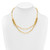 14k Polished And Brushed Double Layer Paperclip Link 18.25 inch Necklace