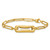 14k Polished And Brushed Paperclip Link 7.75 inch Bracelet