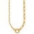 14k Polished And Brushed Paperclip Link With Circle 18 inch Necklace