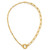 14k Polished And Brushed Paperclip Link With Circle 18 inch Necklace