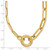 14k Polished And Brushed Paperclip Link With Circle 18 inch Necklace