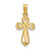 14K Polished and Cut-Out Engraved Cross Charm