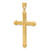 14K Polished and Diamond-cut Cross Pendant