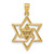 14k Polished and Diamond-cut Star Of David Religious Pendant