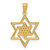 14k Polished and Diamond-cut Star Of David Religious Pendant