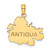 14K Polished and Engraved ANTIGUA MAP Charm