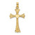 14K Polished and Engraved Cross W/ Heart Charm