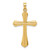 14k Polished and Grooved Hollow Cross Pendant - XR-CFC016A3-5963