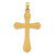 14k Polished and Grooved Hollow Cross Pendant - XR-CFC016A3-5963