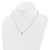 14K Polished and Hammered 1/20 carat Diamond Butterfly 18 inch Necklace