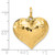 14K Polished and Hammered 3-D Heart Pendant - D1-11D5228B-5491