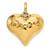 14K Polished and Hammered 3-D Heart Pendant - D1-70BAE5CD-2558