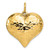 14K Polished and Hammered 3-D Heart Pendant - D1-FFD3CD60-4552