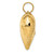 14K Polished and Hammered 3-D Heart Pendant - D1-FFD3CD60-4552