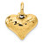 14K Polished and Hammered 3-D Heart Pendant - S1-E64209D2-9423