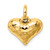 14K Polished and Hammered 3-D Heart Pendant - S1-E64209D2-9423