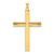 14k Polished and Line Design Solid Cross Pendant - XR-3CD52D17-8692