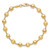 14K Polished and Satin 5.5mm Puffed Circles 7.5 inch Bracelet