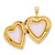 14k Polished and Satin I LOVE YOU Script 16mm Heart Locket