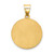 14k Polished and Satin Mother Teresa Medal Hollow Pendant