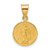 14k Polished and Satin Solid Miraculous Mary Plain Back Medal - XR-573F4084-4918