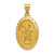 14k Polished and Satin St Christopher Medal Hollow Pendant - XR-D0B1BE02-2743